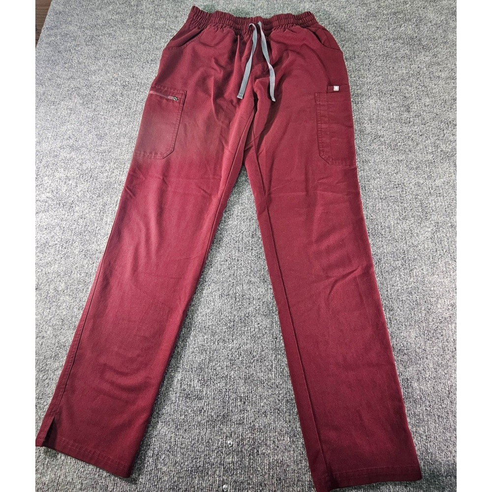 FIGS Technical Collection Yola Cargo Scrub Pants Women's M-T Burgundy W20SW2031T